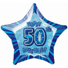 50 år foliestjerne blå